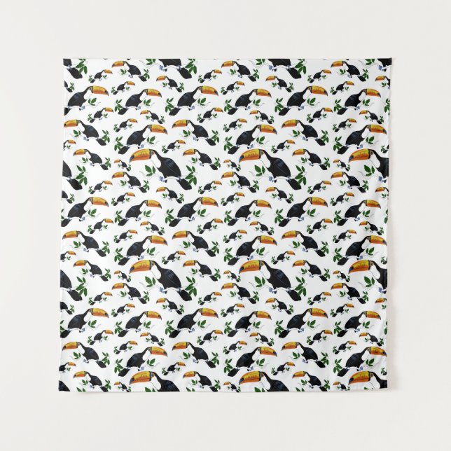 Tapiz Tropical Toucans - Playful Jungle (Anverso)