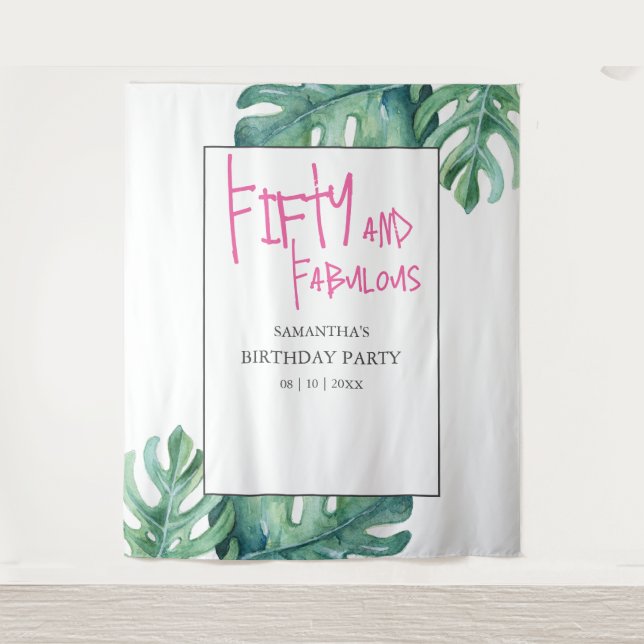 Tapiz Trópico 50.º Antecedentes de la fiesta de cumpleañ (Anverso)