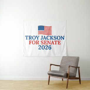 Tapiz Troy Jackson para Senado Elección Maine 2026