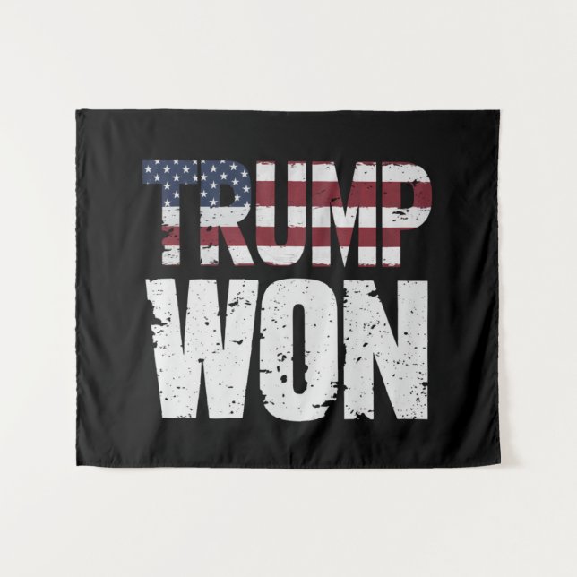 Tapiz Trump ganó las elecciones de 2024 con el 47° presi (Anverso (horizontal))