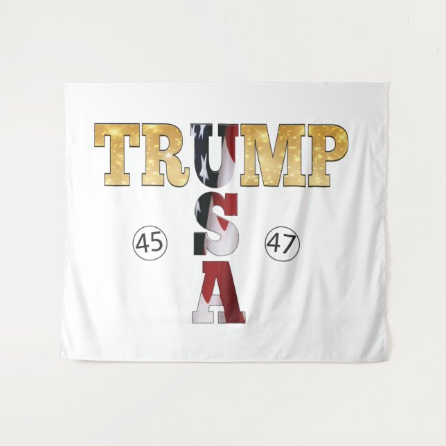 Tapiz Trump Gold ⛳ Presidencial USA 45 47 🏆 (Anverso (horizontal))