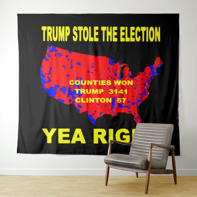 TAPIZ TRUMP ROBÓ LAS ELECCIONES (In situ (horizontal))
