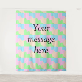 Tapiz Tu mensaje aquí agregar texto nombre boho colorido