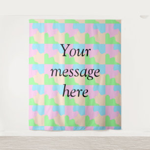 Tapiz Tu mensaje aquí agregar texto nombre boho colorido