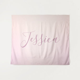 Tapiz Tu Nombre Elegante letra script suave ombre