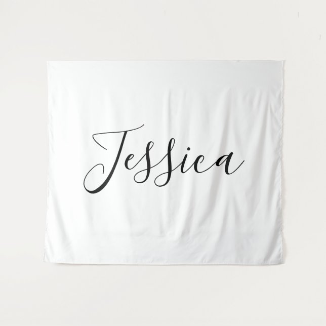 Tapiz Tu nombre | Guión elegante (Anverso (horizontal))