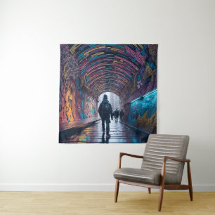 Tapiz Túnel De Arte De Graffiti
