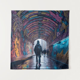 Tapiz Túnel De Arte De Graffiti