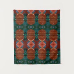 Tapiz Turq & Coral Ikat Pouf