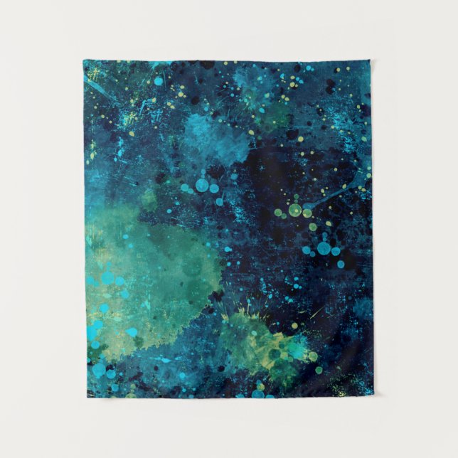 Tapiz Turquesa y amarillo poco entusiasta (Anverso)