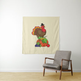 Tapiz Turquía con la cosecha de Acción de Gracias