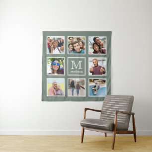 Tapiz TUS FOTOS, MONOGRAMAS Y personalizados DE COLOR