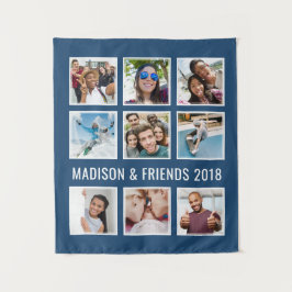 Tapiz TUS FOTOS, TEXTO Y personalizado DE COLOR