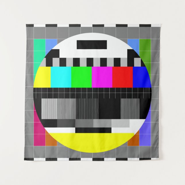 Tapiz TV retro sin ilustracion de señal. (Anverso)