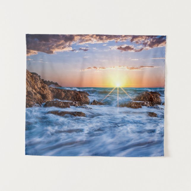 Tapiz Twinkling Icelandic Sunset (Anverso (horizontal))