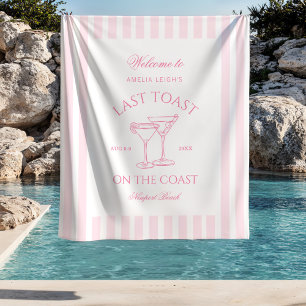 Tapiz Última tostada en la soltera rosa de la playa cost