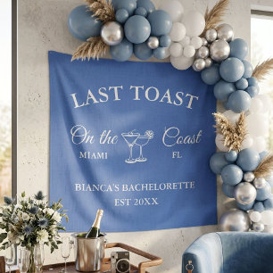 Tapiz Último brindis en la fiesta de soltera en la playa