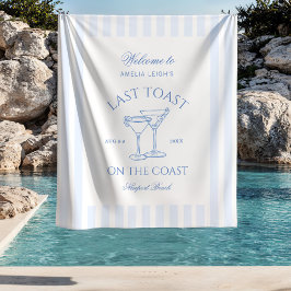 Tapiz Último brindis en la playa de la costa Bachelorett