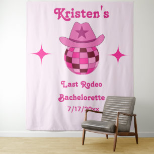 Tapiz Último fondo de rodeo disco Cowgirl Bachelorette
