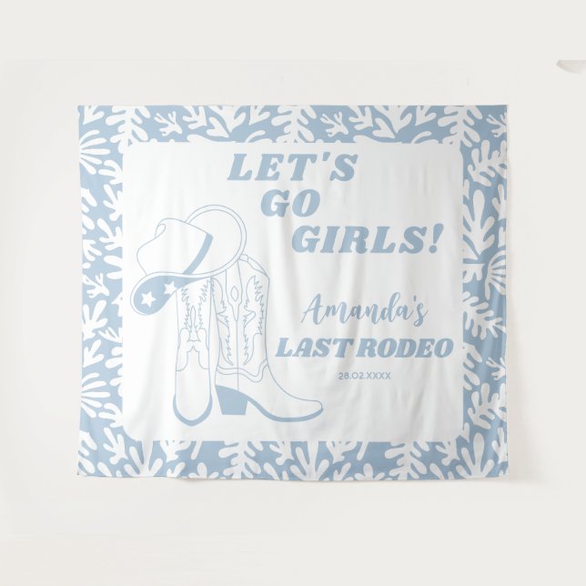 Tapiz Último Rodeo Vaquera Occidental Fiesta de Despedid (Anverso (horizontal))