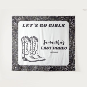 Tapiz Último Rodeo Western Cowgirl Despedida de Soltera