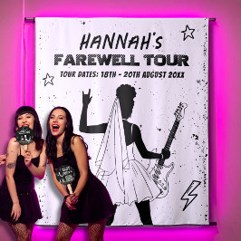 Tapiz Último signo de bienvenida de la banda de rock de 