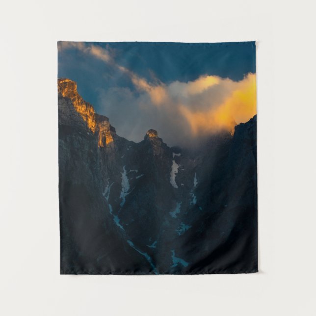 Tapiz Último soplo de sol brillando en majestuosas monta (Anverso)