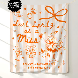 Tapiz Último Spritz Personalizado como Fiesta de Soltera