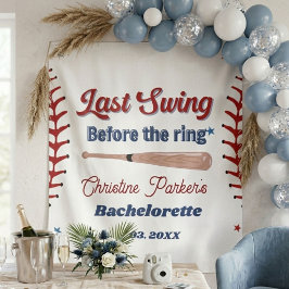 Tapiz Último swing antes del anillo de bodas Beisbol  De