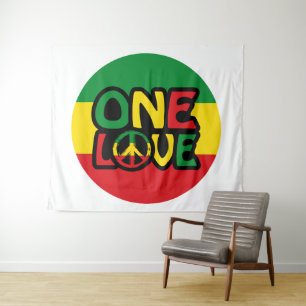 Tapiz Un amor, diseño de reggae con colores de reggae
