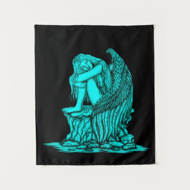 Tapiz Un ángel dormido en la piedra (Anverso)