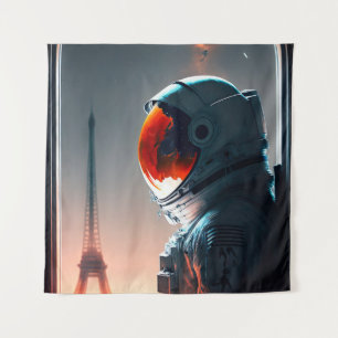 Tapiz Un astronauta en París 
