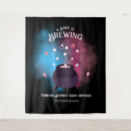 Tapiz Un bebé está preparando un caldero para la revelac