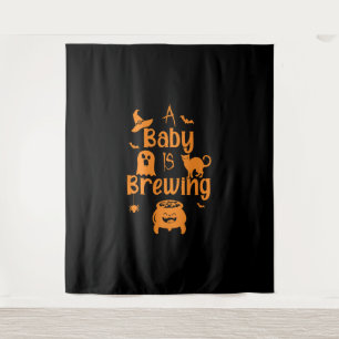 Tapiz Un bebé está preparando una maternidad Halloween p