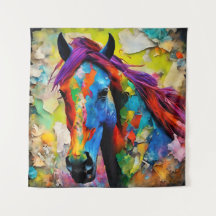 Un caballo muy colorido