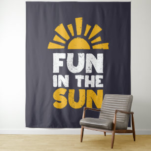 Tapiz Un cartel que dice diversión al sol