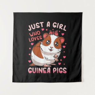 Tapiz Un cerdo guineano solo es un Chica que ama a los c