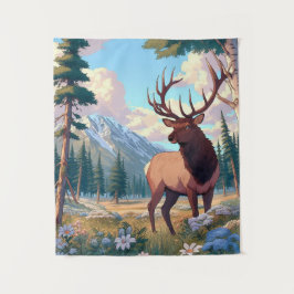 Tapiz Un ciervo en medio de la naturaleza