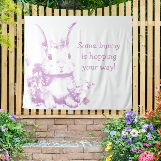 Tapiz Un conejo viene a tu manera Baby Shower (Subido por el creador)