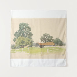 Tapiz Un corral de campo de Bedfordshire (siglo XIX)