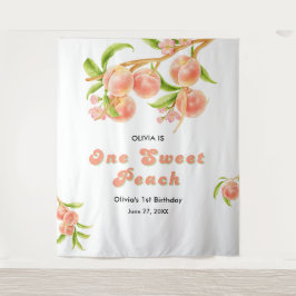 Tapiz Un dulce Chica de fruta de pimienta Primer cumplea