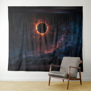 Tapiz Un impresionante eclipse solar con arte de Xzendor