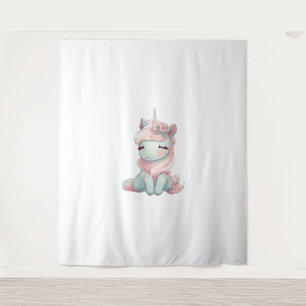 Tapiz Un lindo y orgulloso unicornio