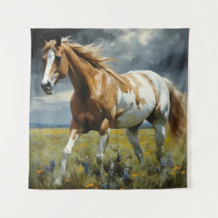 Tapiz Un magnífico caballo de Pinto en la pradera