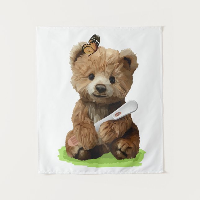 Tapiz Un oso de peluche marrón lindo (Anverso)