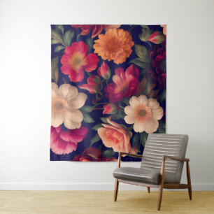 Tapiz Un papel pintado con un patrón floral