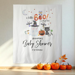Tapiz Un pequeño fondo de Baby Shower de Boo Halloween