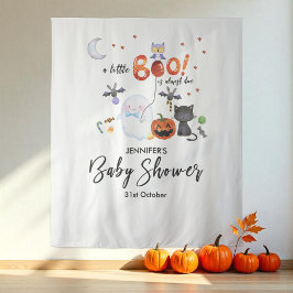 Tapiz Un pequeño fondo de Baby Shower de Boo Halloween