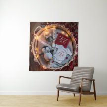 Un pequeño pingüino ama la invitación del embarazo