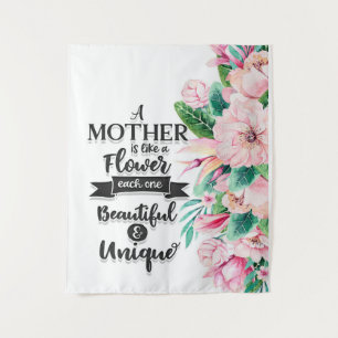Tapiz Un regalo de madre es como una flor, regalo del Dí